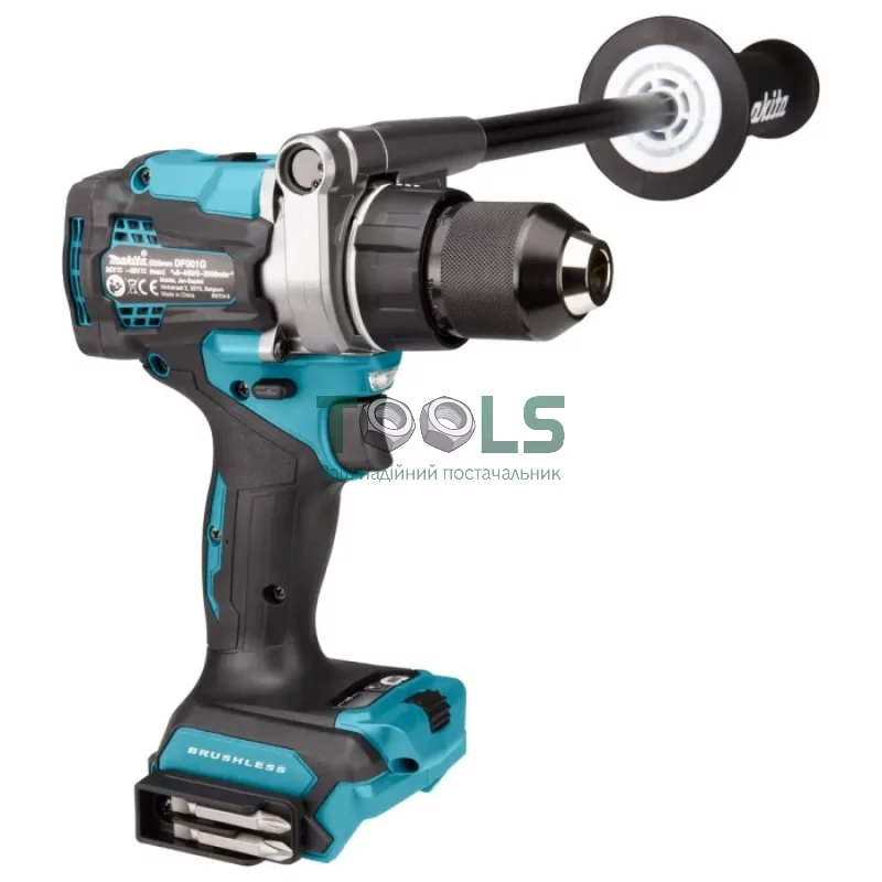 Аккумуляторная дрель-шуруповерт Makita DF001GD201 (40 В, 2х2.5 А*ч, 150 Н*м)