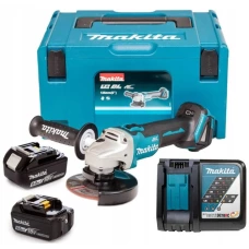 Аккумуляторная болгарка Makita DGA504RTJ (18 В, 2х5 А*ч, 125 мм)