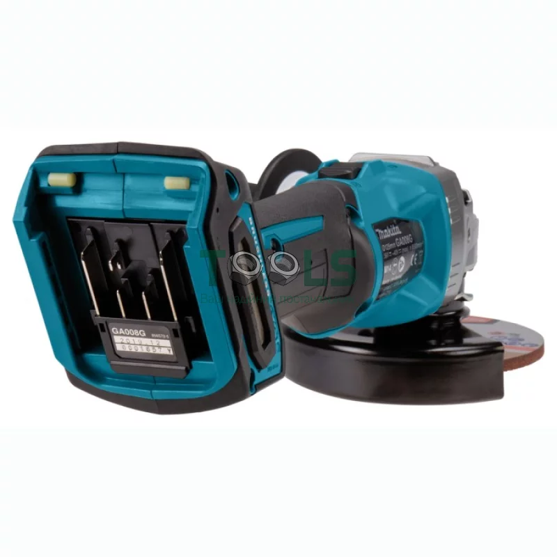 Аккумуляторная угловая шлифмашина Makita GA008GM201 (36 В, 2х4 А*ч, 125 мм)