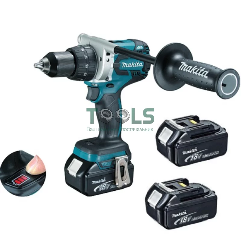 Акумуляторний дриль-шуруповерт Makita DDF481RFE3 (18 В, 3х3 А*год, 125 Н*м)