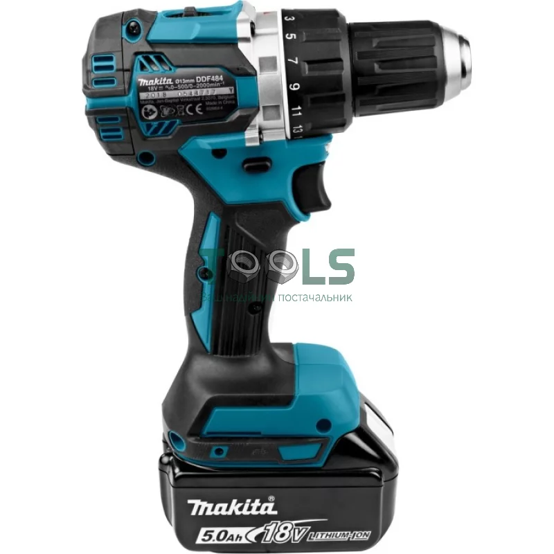 Аккумуляторный шуруповерт Makita DDF484RTE (18 В, 2х5 А*ч, 54 Н*м)