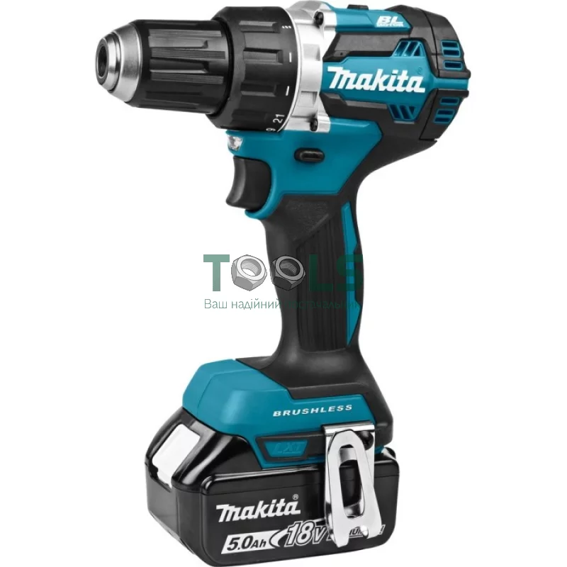 Аккумуляторный шуруповерт Makita DDF484RTE (18 В, 2х5 А*ч, 54 Н*м)