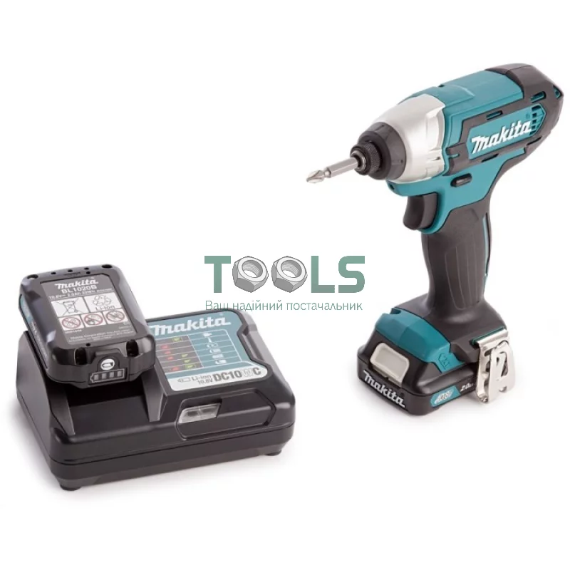 Аккумуляторный ударный гайковерт Makita TD110DSAE (10.8 В, 2х2 А*ч, 110 Н*м)