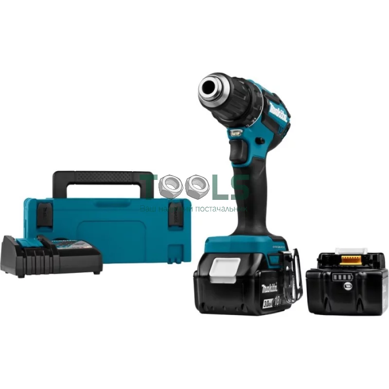 Акумуляторний дриль-шуруповерт Makita DDF485FYX3 (2х18 В, 1.5/3 А*год)