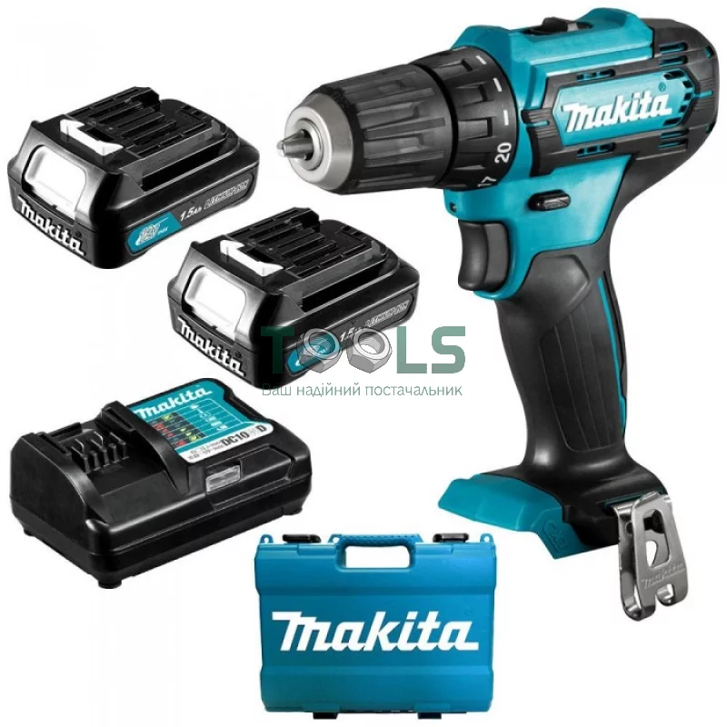 Шуруповерт акумуляторний Makita DF333DWYE (10.8 В, 1.5 А * год)