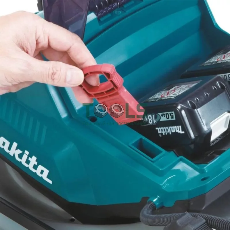 Аккумуляторная газонокосилка Makita DLM460PT2 (2х18 В, 2х5 А*ч, 460 мм)