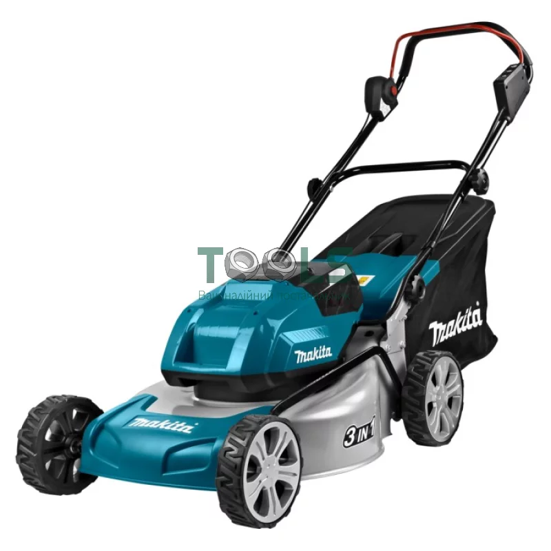 Аккумуляторная газонокосилка Makita DLM460PT2 (2х18 В, 2х5 А*ч, 460 мм)