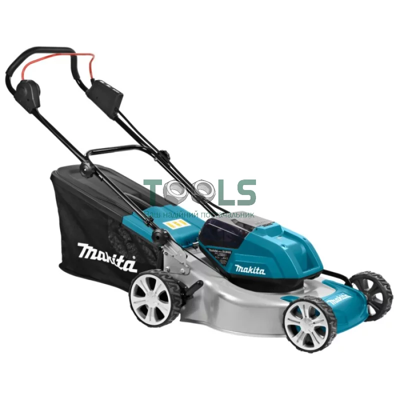 Аккумуляторная газонокосилка Makita DLM460PT2 (2х18 В, 2х5 А*ч, 460 мм)