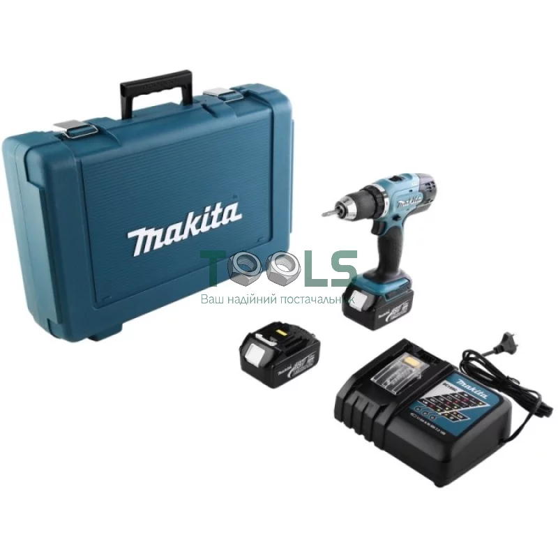 Пила цепная аккумуляторная Makita DUC256PT2 + дрель-шуруповерт Makita DDF453RFE (4 АКБ, ЗУ, кейс)