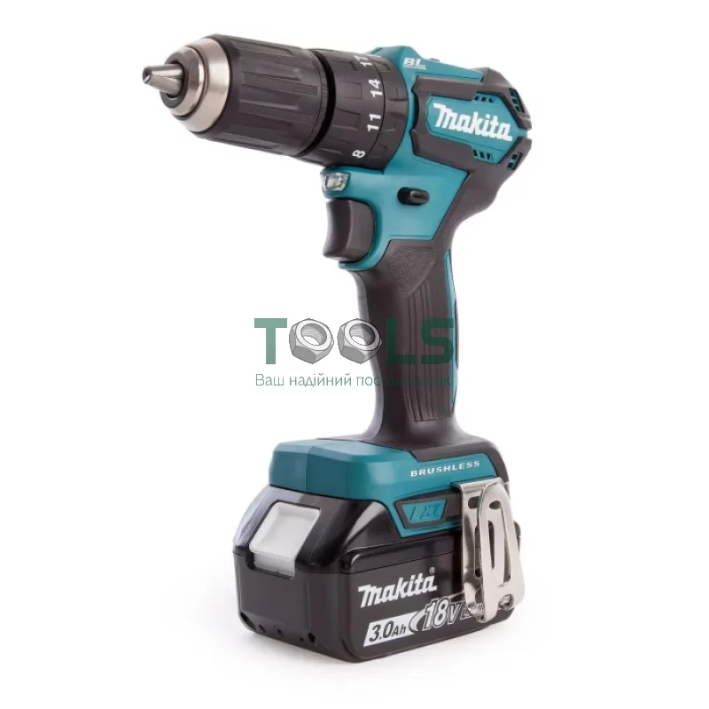 Аккумуляторная ударная дрель-шуруповерт Makita DHP483RFE (18 В, 2х3 А*ч, 40 Н*м)