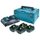 Набор аккумуляторов + зарядка Makita LXT MKP3PT184 (BL1850Bx4, DC18RD, Makpac)