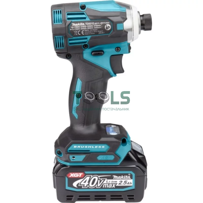 Аккумуляторный ударный гайковерт Makita TD001GM201 (40 В, 2х4 А*ч, 220 Н*м)