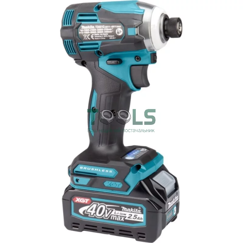 Аккумуляторный ударный гайковерт Makita TD001GM201 (40 В, 2х4 А*ч, 220 Н*м)