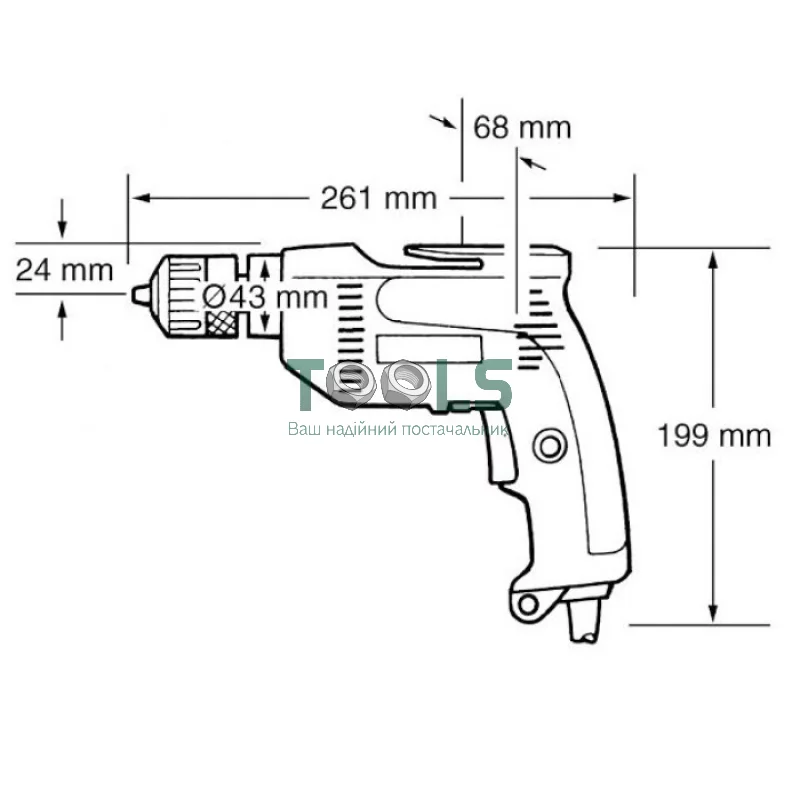 Сетевая дрель Makita 6408 (0.53 кВт)