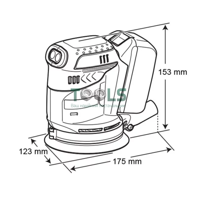 Акумуляторна ексцентрикова шліфувальна машина Makita DBO180Z (18 В, без АКБ, 125 мм)