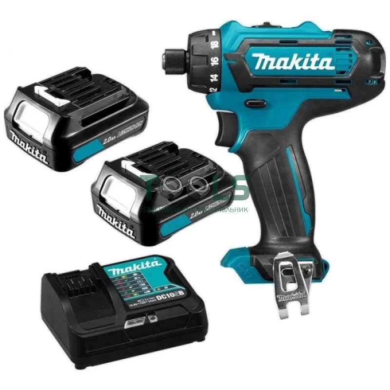 Аккумуляторная дрель-шуруповерт Makita DF031DSME (10.8 В, 2х4 А*ч, 30 Н*м)