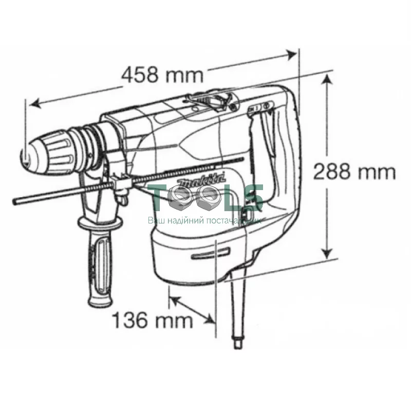 Перфоратор Makita HR4501C (1.35 кВт, 10.1 Дж)