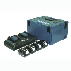 Набор аккумуляторов + зарядка Makita LXT 197156-9 (BL1840x4, DC18RD, Makpac3)