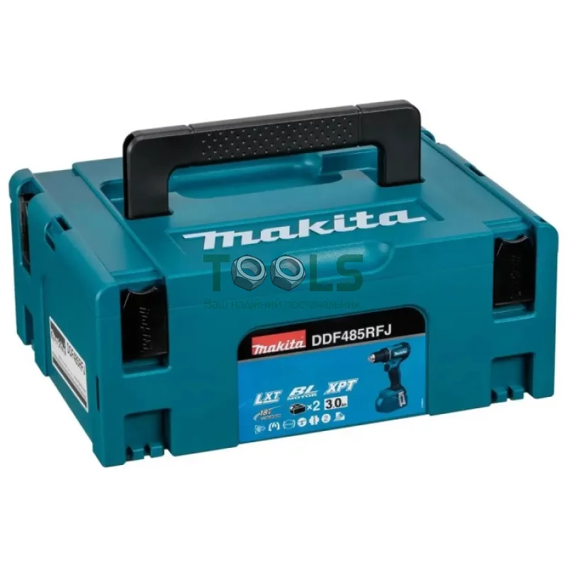 Аккумуляторная дрель-шуруповерт Makita DDF485RFJ (18 В, 2х3 А*ч, 50 Н*м)