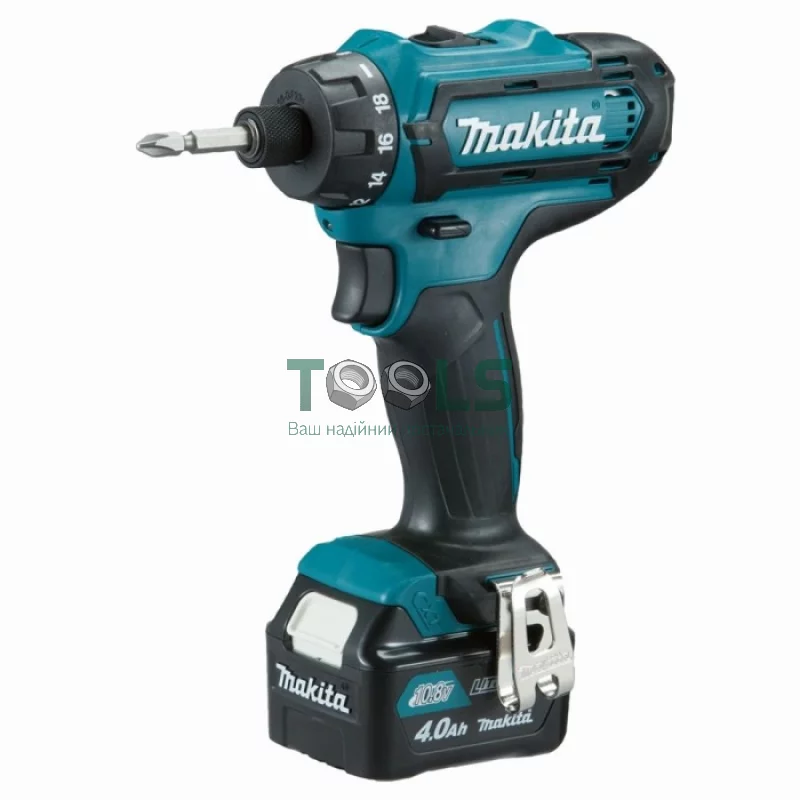 Акумуляторний дриль-шуруповерт Makita DF031DSAE (10.8 В, 2х2 А*год, 30 Н*м)