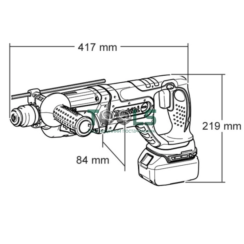 Аккумуляторный перфоратор Makita DHR241RFJ (18 В, 2х3 А*ч, 2 Дж)