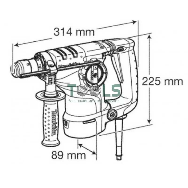 Перфоратор Makita HR2810T (0.8 кВт, 2.8 Дж)