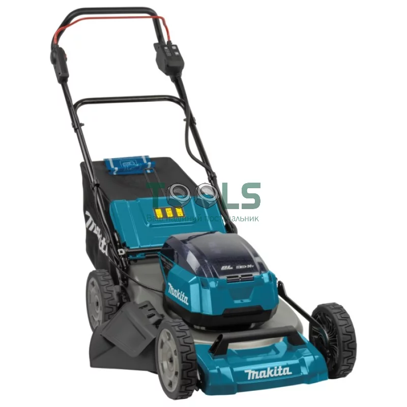 Аккумуляторная газонокосилка Makita DLM530PT4 (2х18 В, 4х5 А*ч, 530 мм)