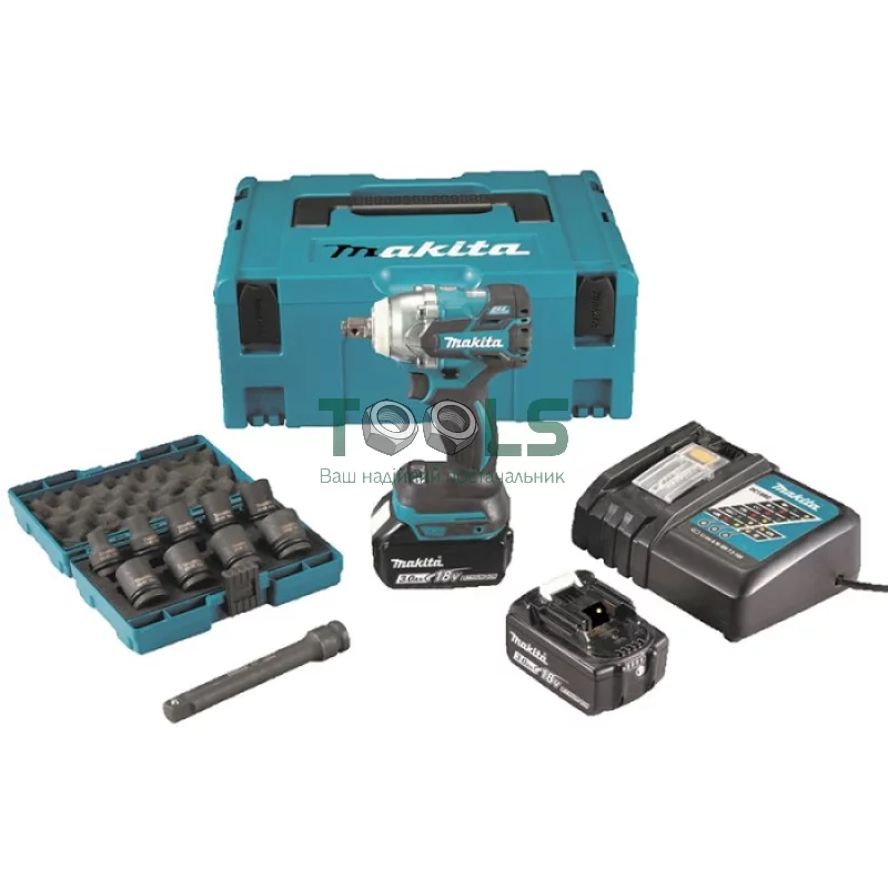 Аккумуляторный гайковерт Makita DTW285RFJX (18 В, 2х3 А*ч, 280 Н*м)