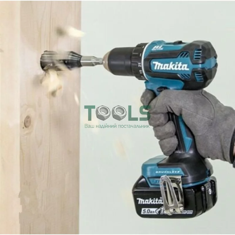 Аккумуляторная дрель-шуруповерт Makita DDF485FYX3 + набор бит + сумка (18 В, 1.5 А*ч, 3 А*ч) (SET-DDF485MK1)