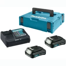 Набор аккумуляторов + зарядка Makita СXT 197653-5 (BL1015x2, DC10SA, Makpac)