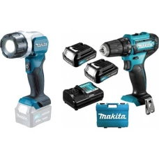 Шуруповерт аккумуляторный Makita DF333DWYE (10.8 В, 1.5 A*ч) + фонарь Makita DEADML106 (DF333DWYL1)