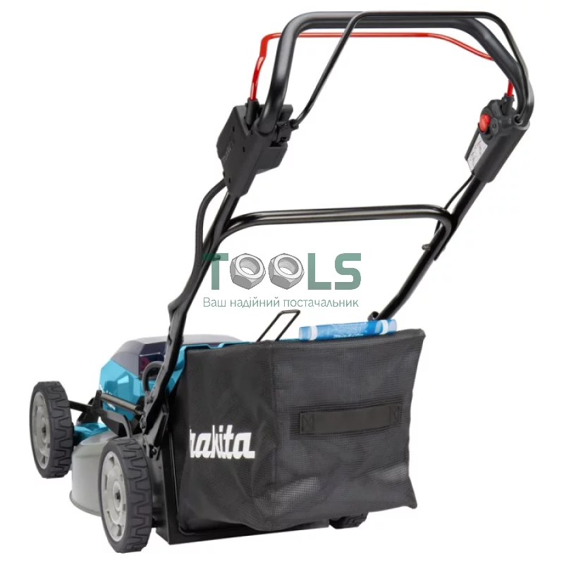 Самоходная аккумуляторная газонокосилка Makita DLM462PT4 (2х18 В, 4х5 А*ч, 460 мм)