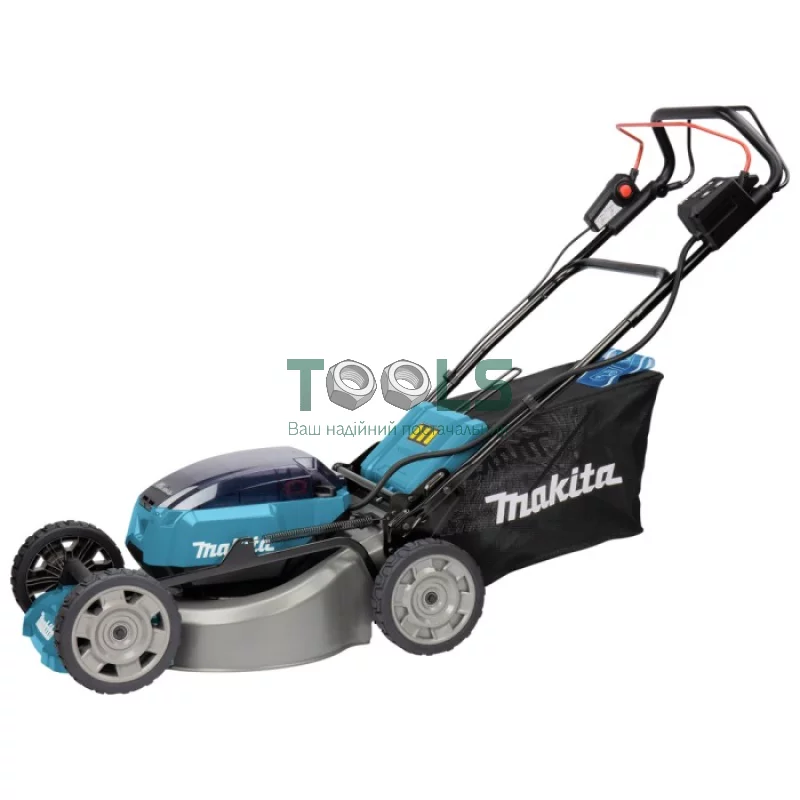 Самоходная аккумуляторная газонокосилка Makita DLM462PT4 (2х18 В, 4х5 А*ч, 460 мм)