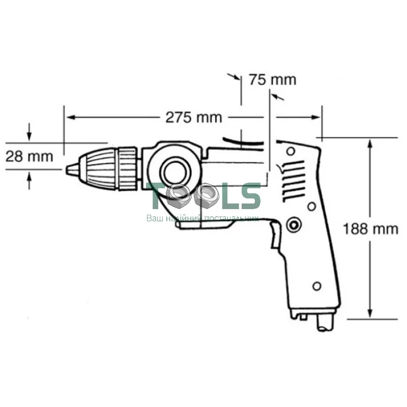 Дрель безударная Makita DP4700 (0.51 кВт)