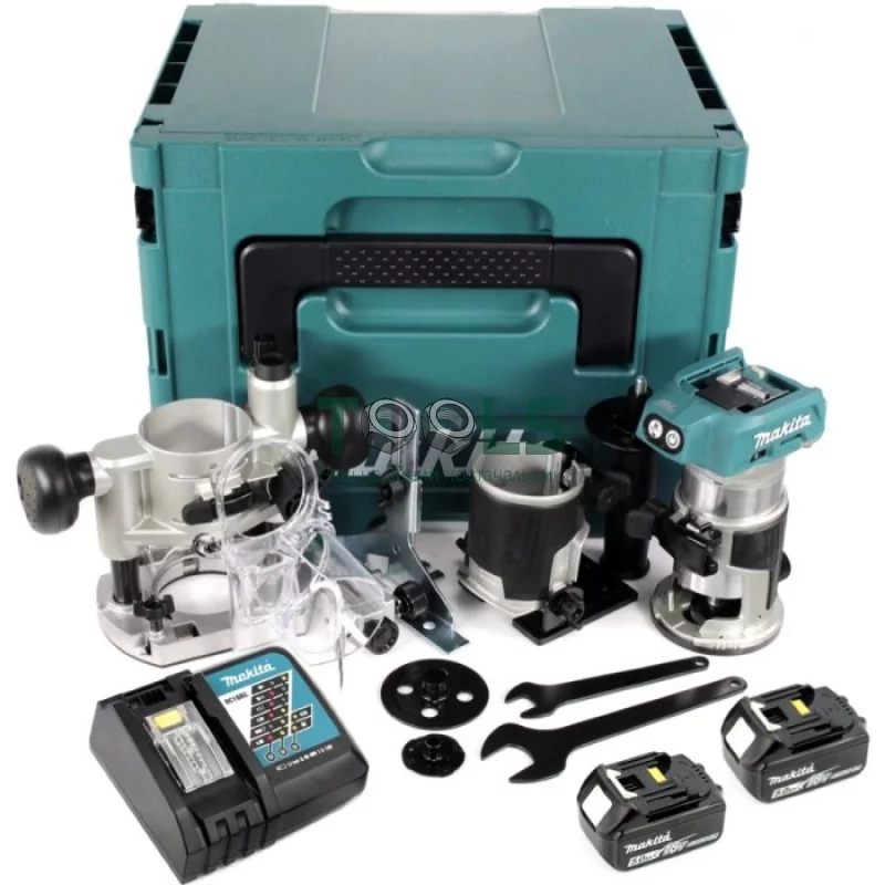 Акумуляторний фрезер Makita DRT50RTJX2 (18 В, 2х5 А * год)