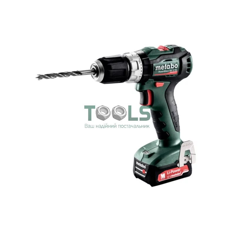 Аккумуляторный ударный шуруповерт Metabo PowerMaxx SB 12 BL (12 В, 2х2 А*ч) (601077500)