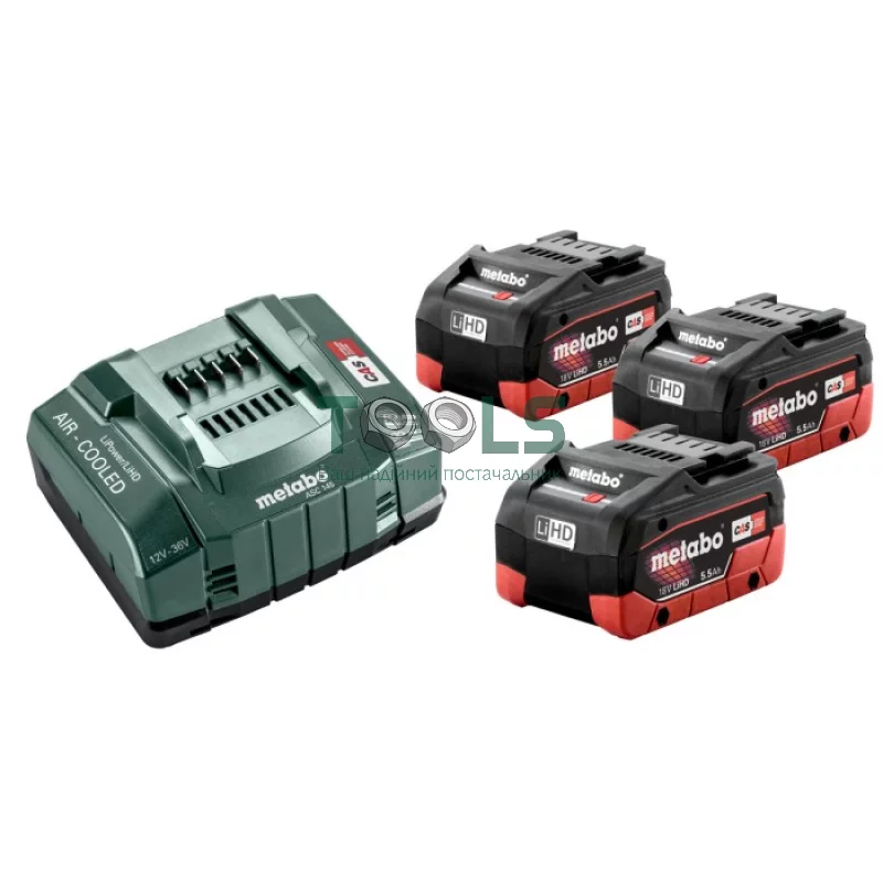 Набор аккумуляторов + зарядка Metabo 685074000 (18 В, 3х5.5 А*ч, ASC 145)