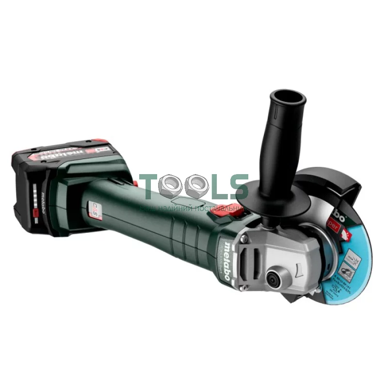 Аккумуляторная угловая шлифмашина Metabo W 18 L 9-125 (18 В, 2х4 А*ч, 125 мм) (602247510)