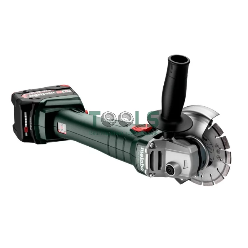 Аккумуляторная угловая шлифмашина Metabo W 18 L 9-125 (18 В, 2х4 А*ч, 125 мм) (602247510)