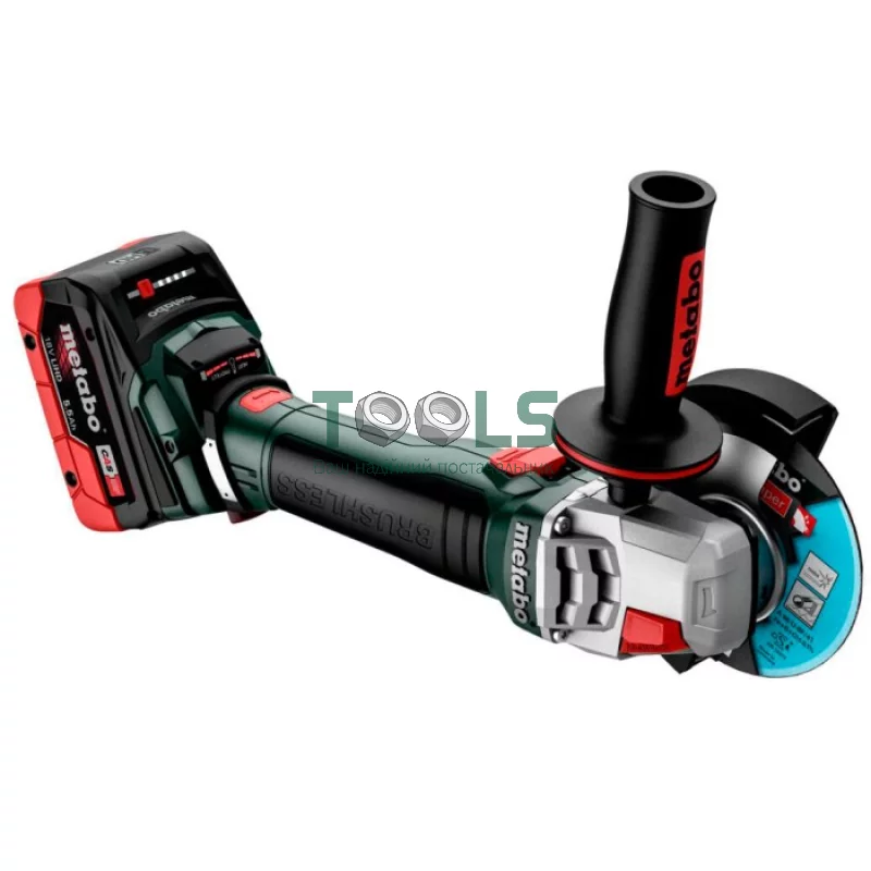 Аккумуляторная бесщеточная болгарка Metabo WB 18 LT BL 11-125 Quick (2х18 В, 8 А*ч, 125 мм) (613054810)