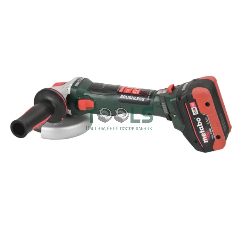 Акумуляторна безщіткова болгарка Metabo WVB 18 LT BL 11-125 Quick (18 В, 2х5.5 А*год, 125 мм) (613057660)