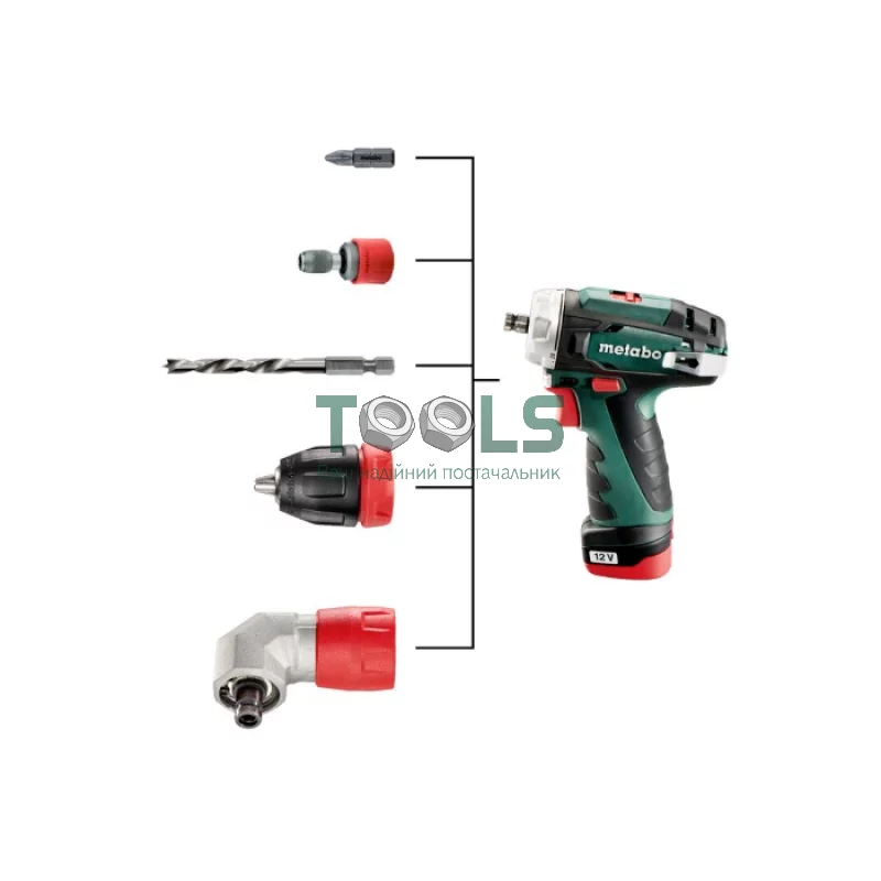 Дрель-шуруповерт аккумуляторный Metabo PowerMaxx BS Quick Basic (12 В, 2 А*ч) (600156500)