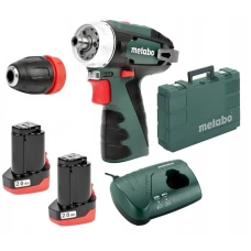 Дрель-шуруповерт аккумуляторный Metabo PowerMaxx BS Quick Basic (12 В, 2 А*ч) (600156500)