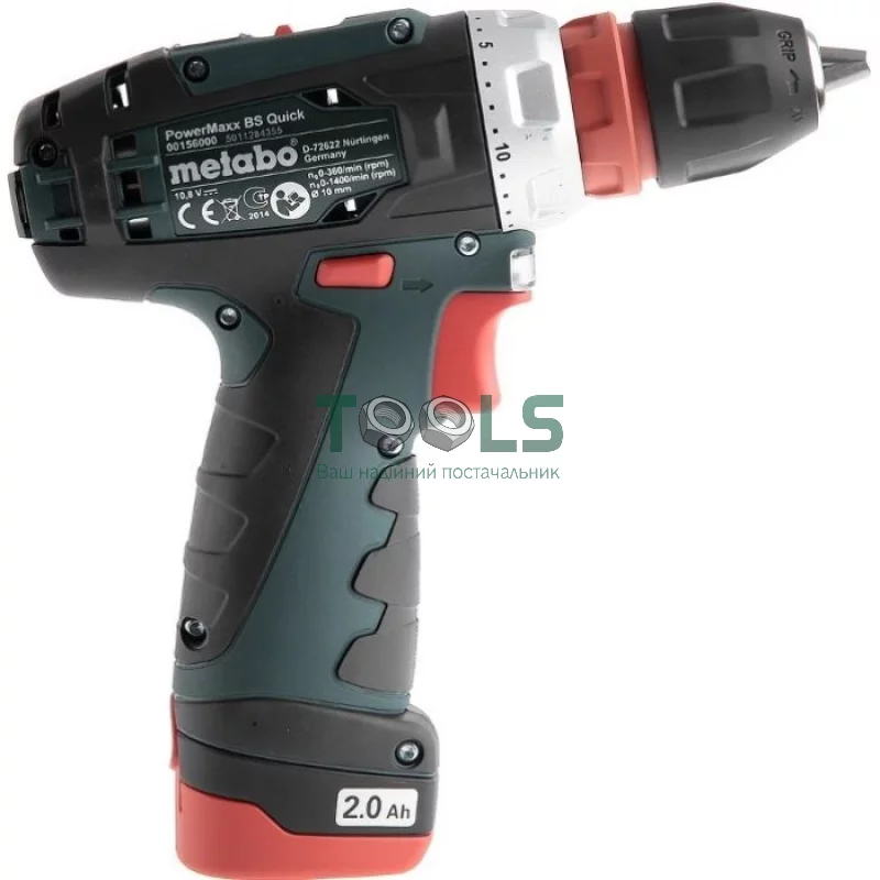 Дрель-шуруповерт аккумуляторный Metabo PowerMaxx BS Quick Basic (12 В, 2 А*ч) (600156500)