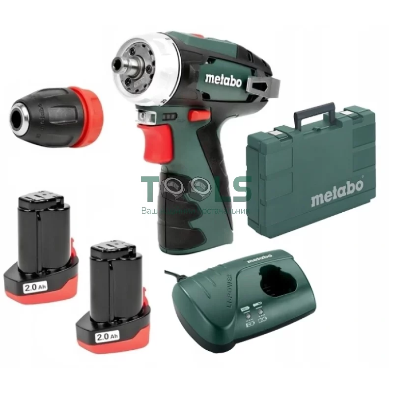 Дрель-шуруповерт аккумуляторный Metabo PowerMaxx BS Quick Basic (12 В, 2 А*ч) (600156500)