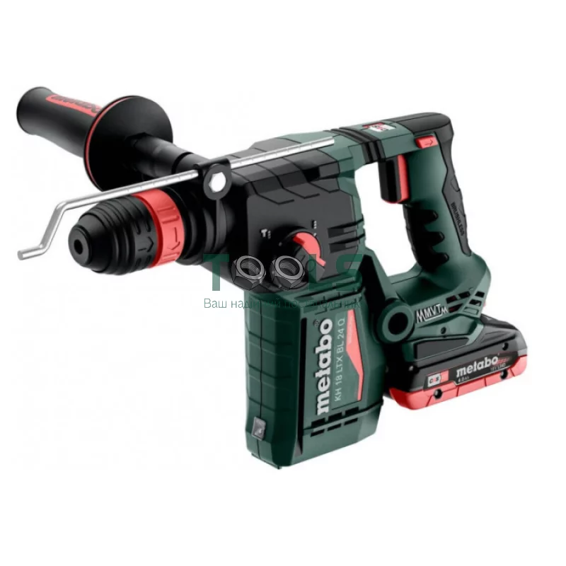 Аккумуляторный перфоратор Metabo KH 18 LTX BL 24 Q (2х18 В, 4 А*год, 2.2 Дж) (601714800)