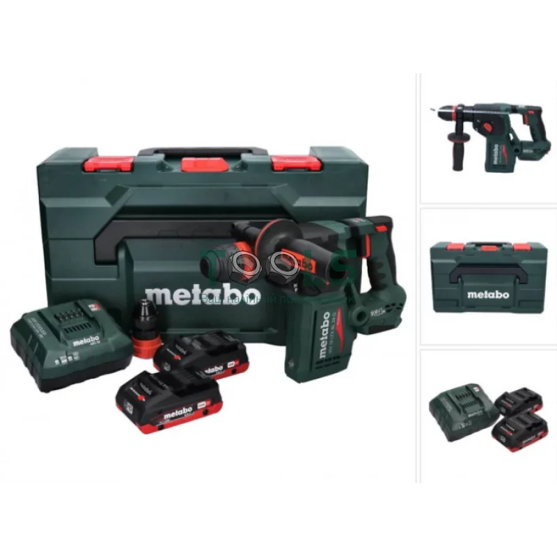 Аккумуляторный перфоратор Metabo KH 18 LTX BL 24 Q (2х18 В, 4 А*год, 2.2 Дж) (601714800)