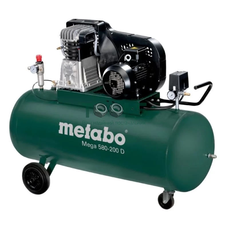 Компрессор Metabo Mega 580-200 D (3 кВт, 510 л/мин, 3ф) (601588000)