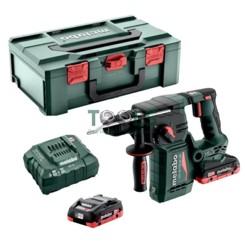 Аккумуляторный перфоратор Metabo KH 18 LTX BL 24 (2х18 В, 4 А*ч, 2.2 Дж) (601713800)