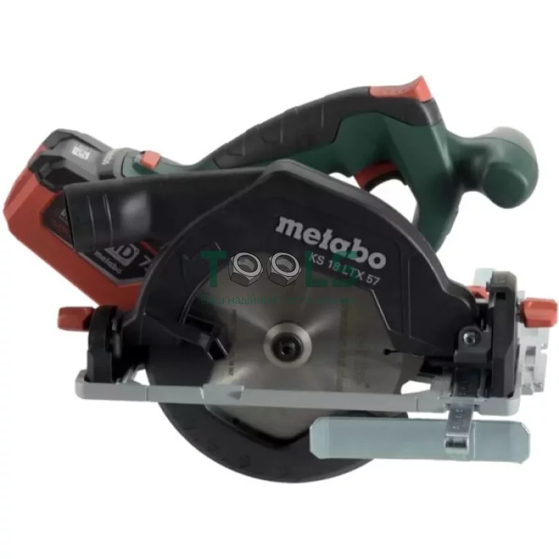 Аккумуляторная ручная циркулярная пила Metabo KS 18 LTX 57 + кейс (18 В, 165 мм, без АКБ) (601857840)